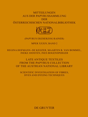 cover image of Late Antique Textiles from the Papyrus Collection of the Austrian National Library